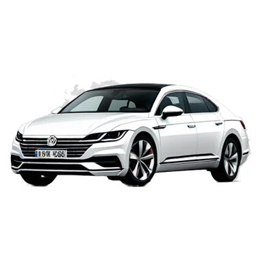 volkswagen arteon car white Front view sticker