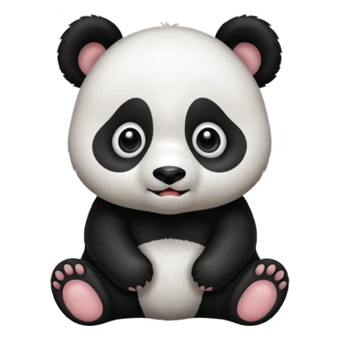 extremely shocked baby panda bear sticker
