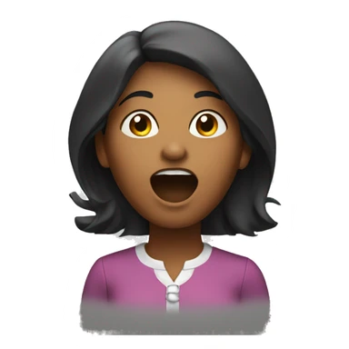 Woman singing sticker