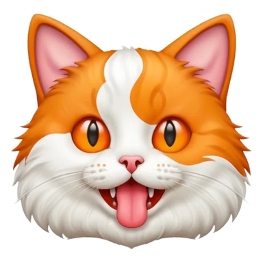 silly cat with tongue out sticker