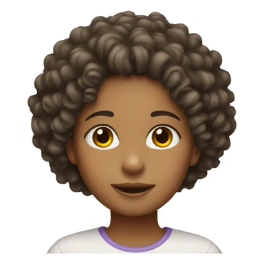 Girl curly hair sticker