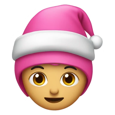Christmas pink hat sticker