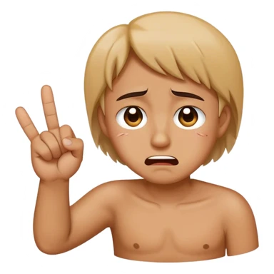 Crying with middle finger sticker