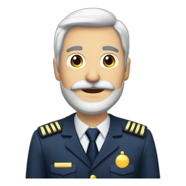 Luis Altamuro airbus pilot with white haired moustache+goatee circle beard no glasses sticker