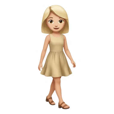 Dame un emoji de una chica caminando cuerpo completo sticker