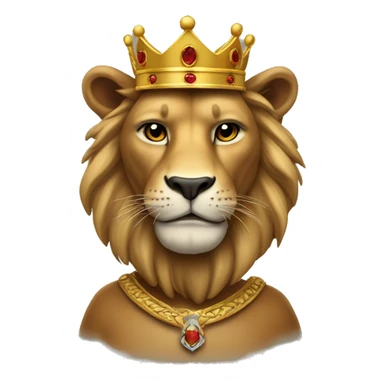 Leão com coroa de rei sticker