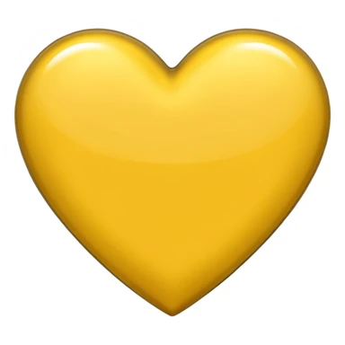 heart with a metallic yellow finish sticker