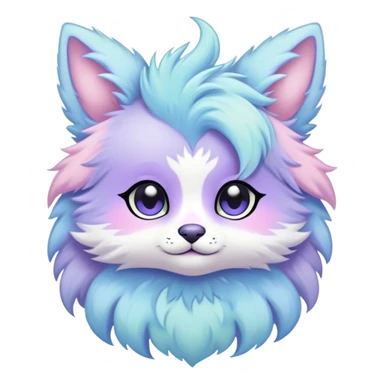 Kawaii bright fantasy ethereal anthro fursona animal sticker