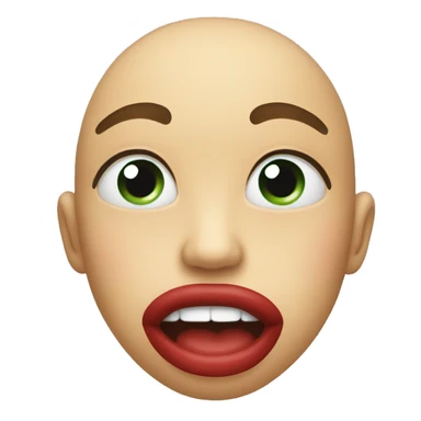 Biting lip emoji sticker