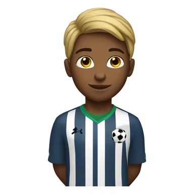 young soccer player sticker