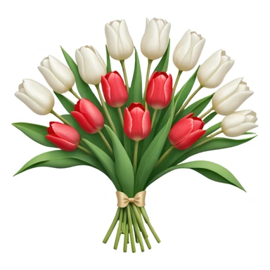 Ramo de tulipanes blancos sticker