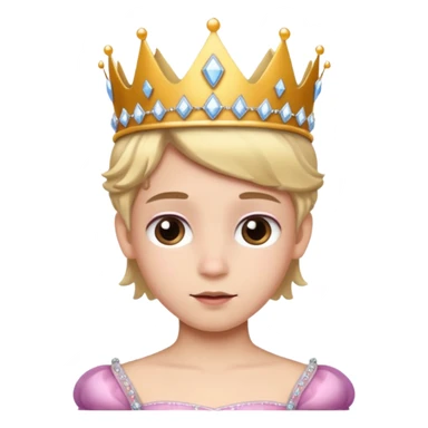 The boy is getting a princess makeover sticker