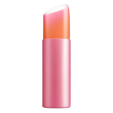 Pink lipstick in orange and white tube  sticker