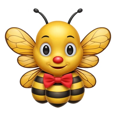 A clown bee sticker