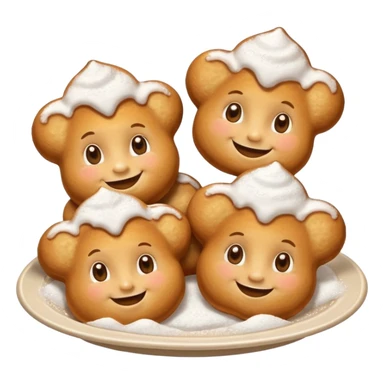 beignets with faces sticker