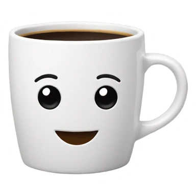 Coffee mug with the coffee smiling sticker