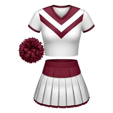Maroon and white cheer uniform  sticker