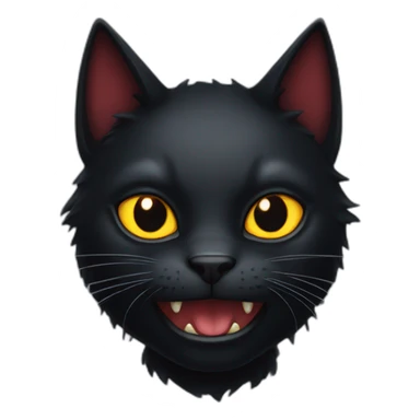 demonic black cat sticker