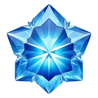 Blue Gem with an Ice Flake Inside sticker