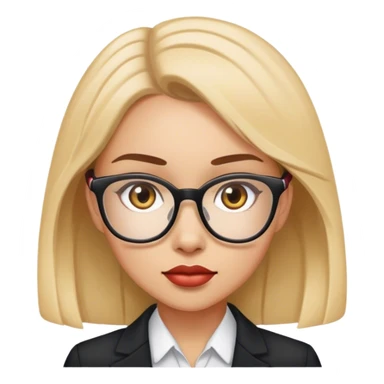 business girl remain everything but add eyeglass sticker