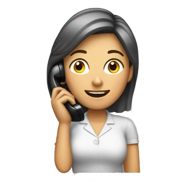 Woman talking on phone sticker
