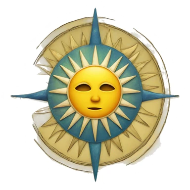 Sun tarot card sticker