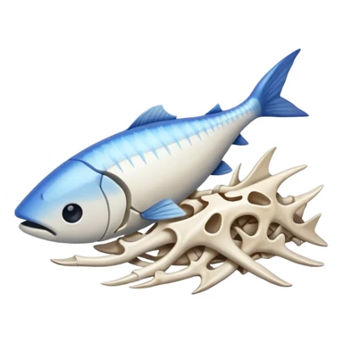 Bones of fish sticker