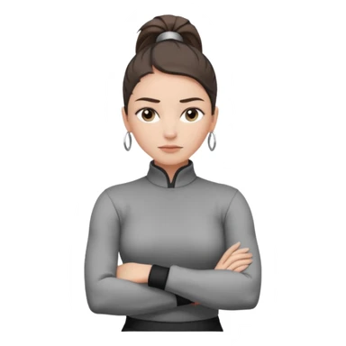 คาแรกเตอร์: สายลุย มั่นใจ ฉลาด สุขุม
ลุคอิโมจิ:

สีตาสีเทาอ่อน เห็นชัดเจนมาก

คิ้วได้รูป มองแล้วดูสตรอง

ผมหางม้าสู

ลุคสตรีทแฟชั่น
ผิวขาวอมชมพู

ท่าโพสกอดอก
ฟีล: Girl Boss, cool beauty, minimal but powerful sticker