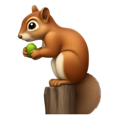 Squirrel thinker seriously  sticker
