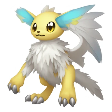 cute cool edgy sharp ethereal magical Digimon-Fakemon-animal full body sticker