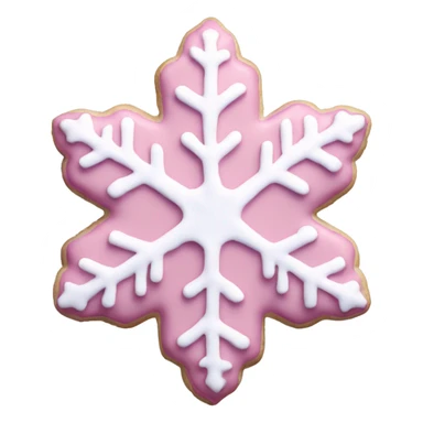 pale pink snowflake cookie sticker