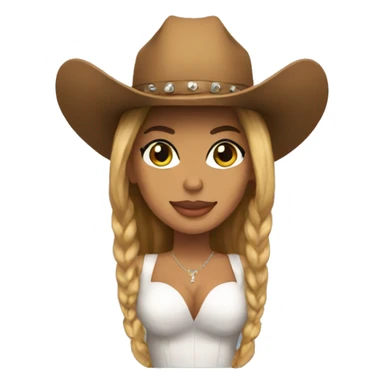 beyonce in cowboy hat sticker