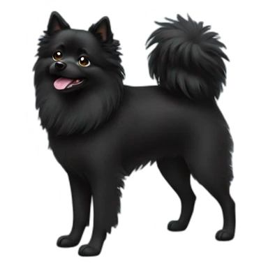 Black spitz sticker
