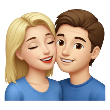 young people kissing  sticker