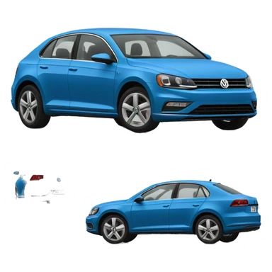 Dar blue ID.6 Volkswagen car sticker