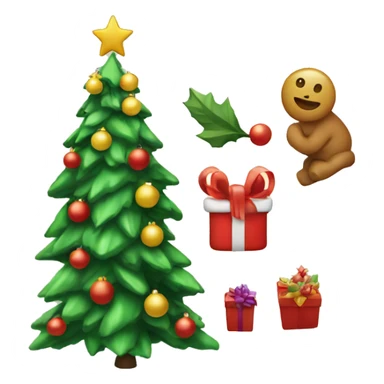 Christmas tree with ordiment sticker