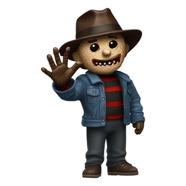 Freddy Krueger realistic with glove sticker