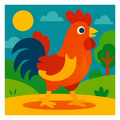 Rooster sticker