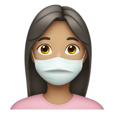 girl with facemask sticker
