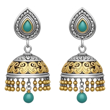 Silver Jhumka sticker