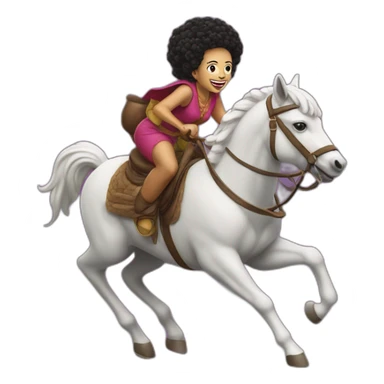 Megawati riding black bufallo sticker