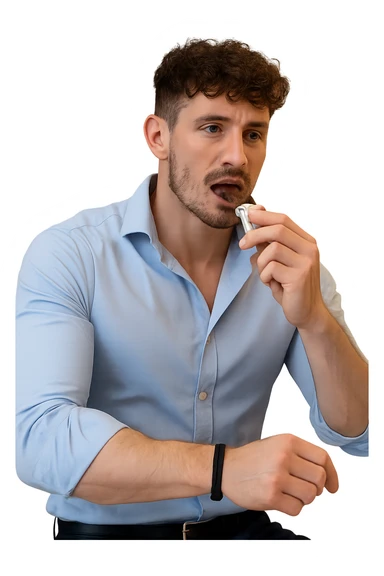 Uomo che mangia proteine  sticker