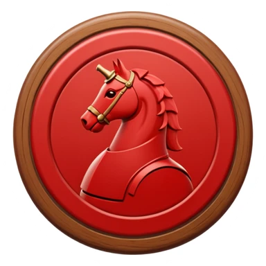 Xiangqi chess cirle piece, knight piece sticker