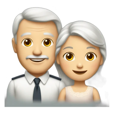 70 years Danish couple sticker