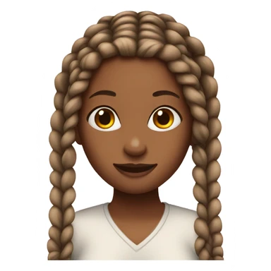 Girl with braids sticker