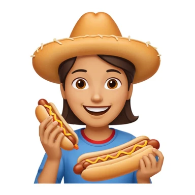 Mexican eating hot dog sticker
