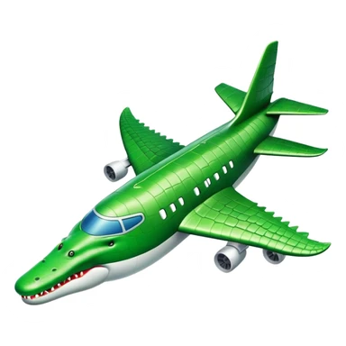 crocodile with airplane body sticker