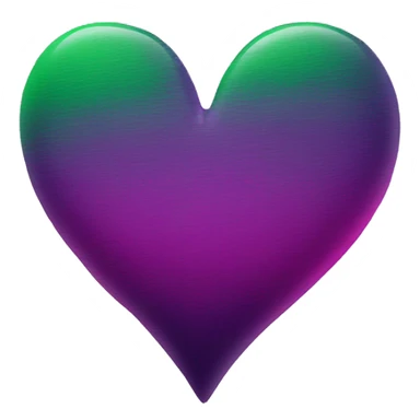 Green purple magenta ombré heart  sticker
