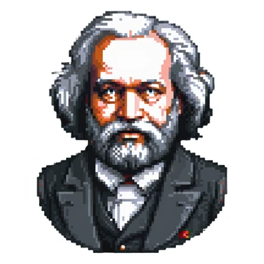 portrait of Karl Marx sticker