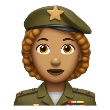 gingerbread women military uniform sticker